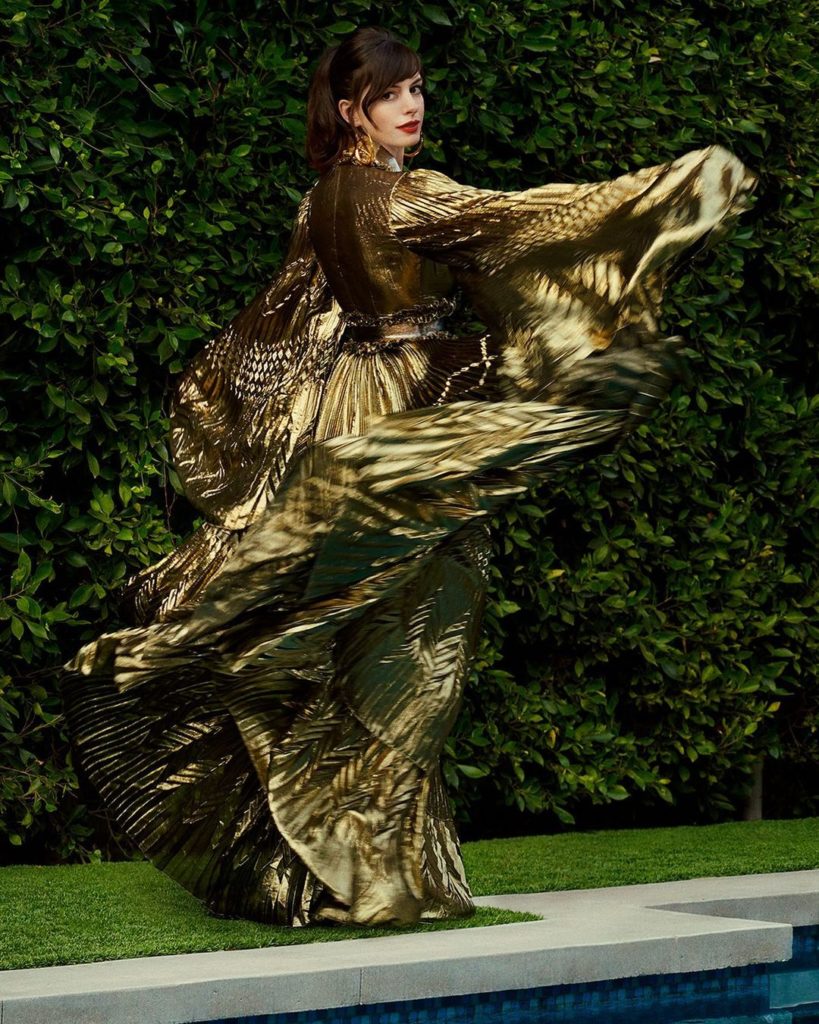 Anne Hathaway In Azzaro Promoting Locked Down