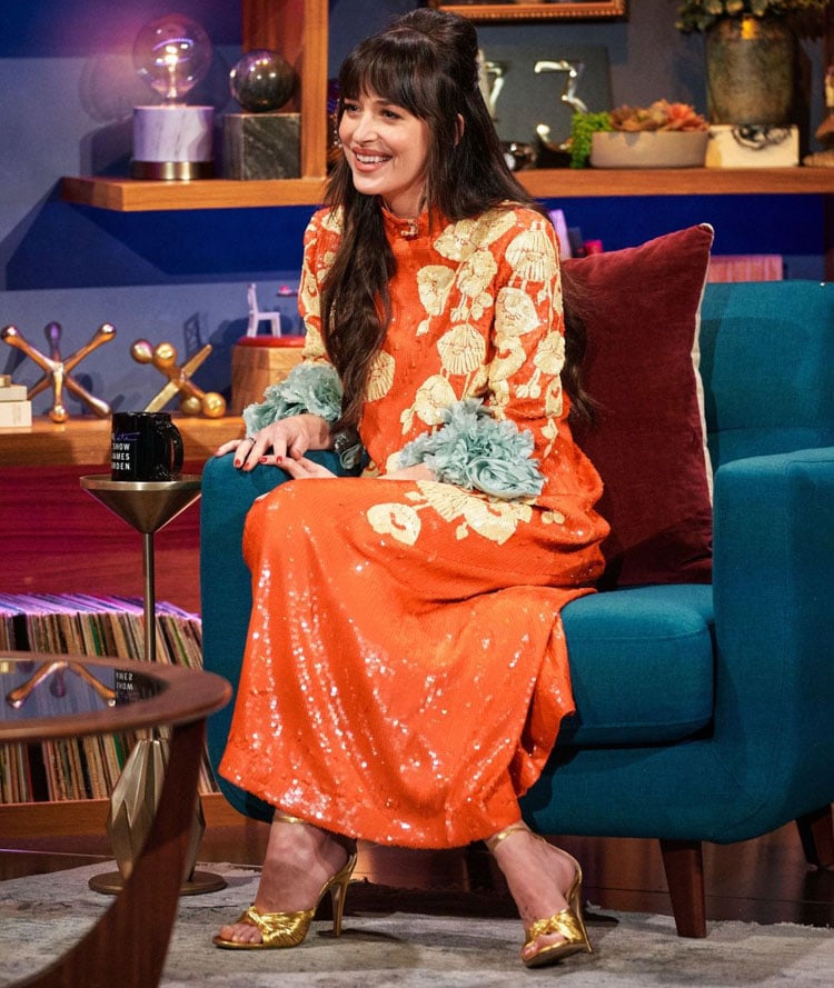 Dakota Johnson Wore Gucci For The Late Late Show with James Corden