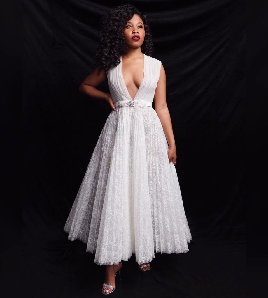 Dominique Fishback Wore Georges Hobeika Couture For The 'Judas and the Black Messiah' Sundance Film Festival Virtual Premiere