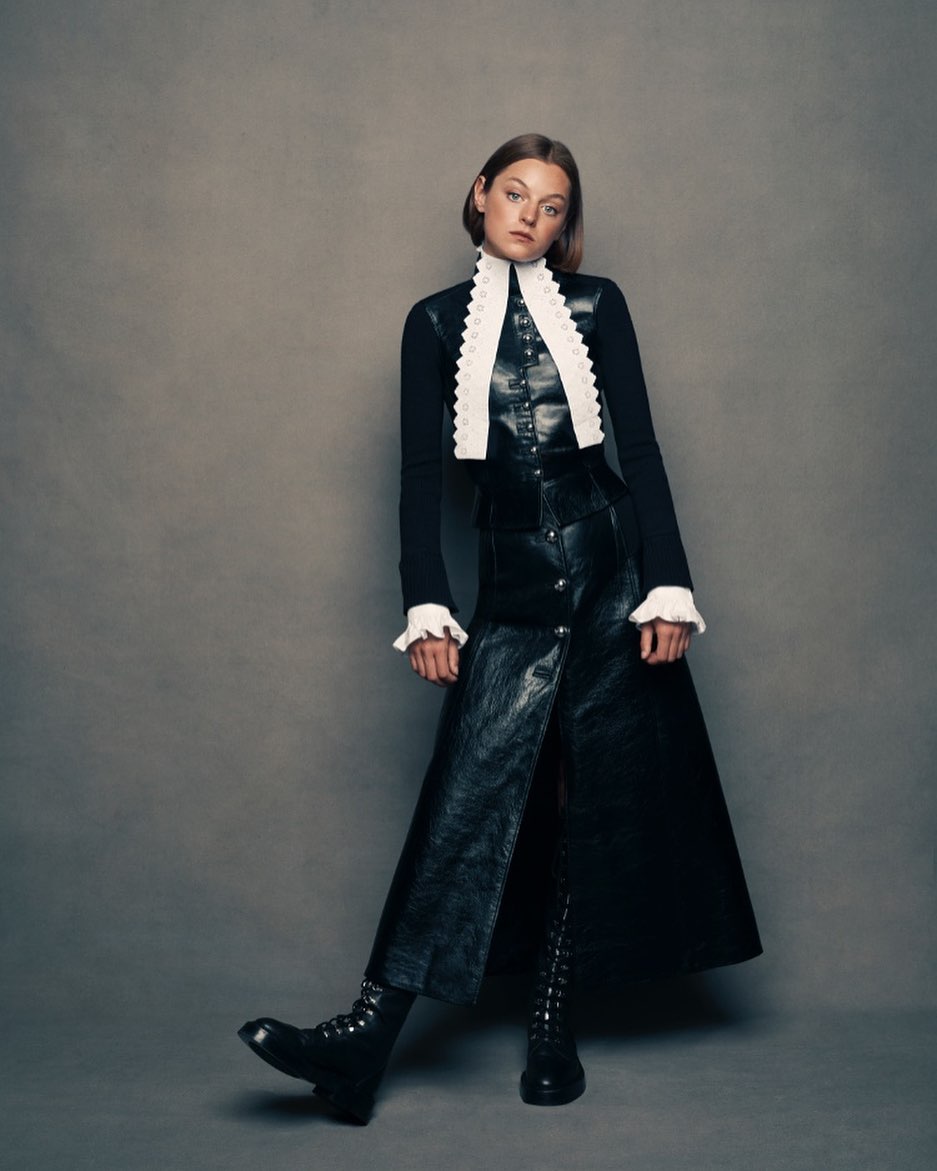 Emma Corrin Wore Paco Rabanne For Netflix Queue
