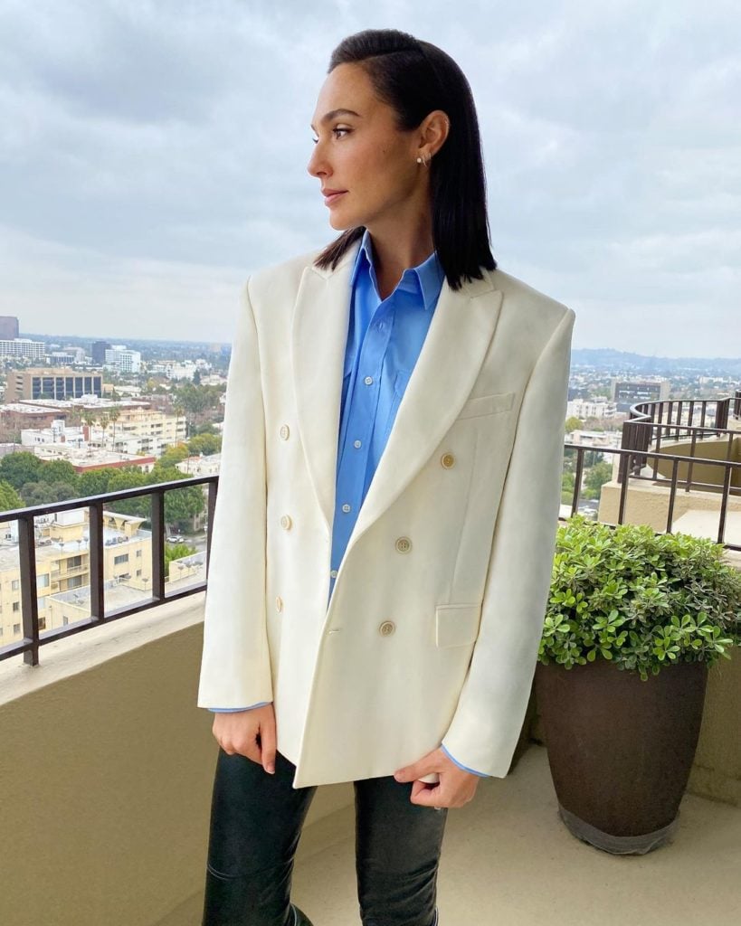 Gal Gadot, WARDROBE.NYC, Impact, Gal Gadot WARDROBE.NYC, Gal Gadot Impact, Gal Gadot White Blazer,