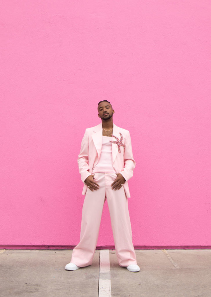 Algee Smith Versace Pink Suit 2021 Critics’ Choice Awards