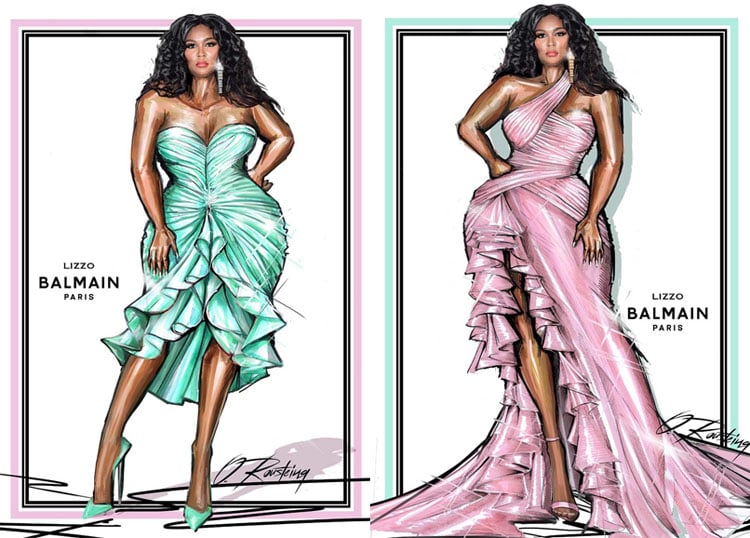Lizzo Wore Balmain To The 2021 Grammy Awards