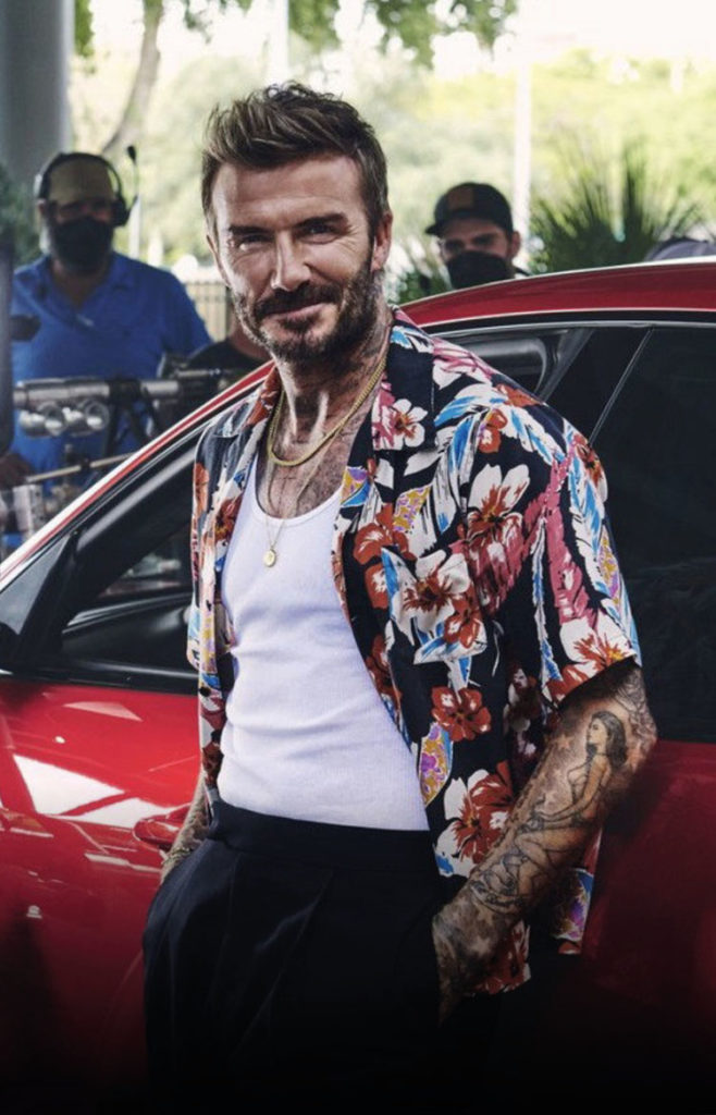 David Beckham Wore Saint Laurent On Location Of A Undisclosed Shoot