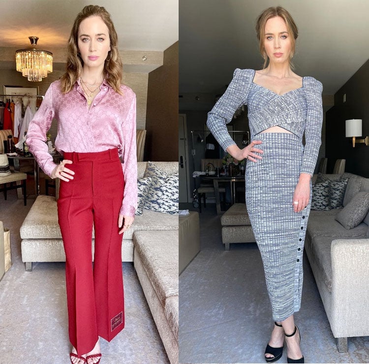 Emily Blunt Wore Gucci & Self-Portrait Promoting ‘A Quiet Place Part II’