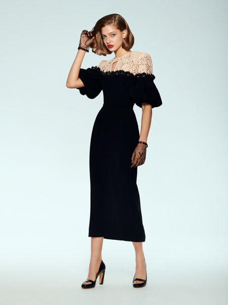 Lily Collins Wore Ulyana Sergeenko Demi Couture To The Immersive Van Gogh Exhibit 