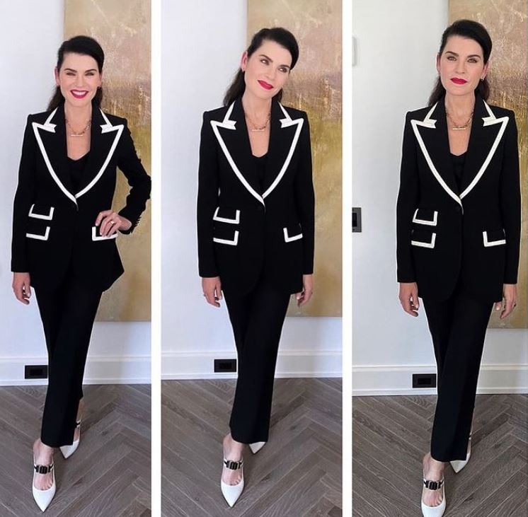 Julianna Margulies Wore Dolce & Gabbana On Late Night with Seth Meyers