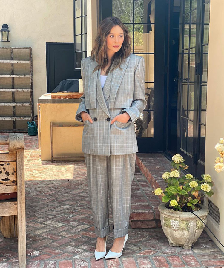 Elizabeth Olsen Wore Alexander McQueen On The Late Late Show with James Corden