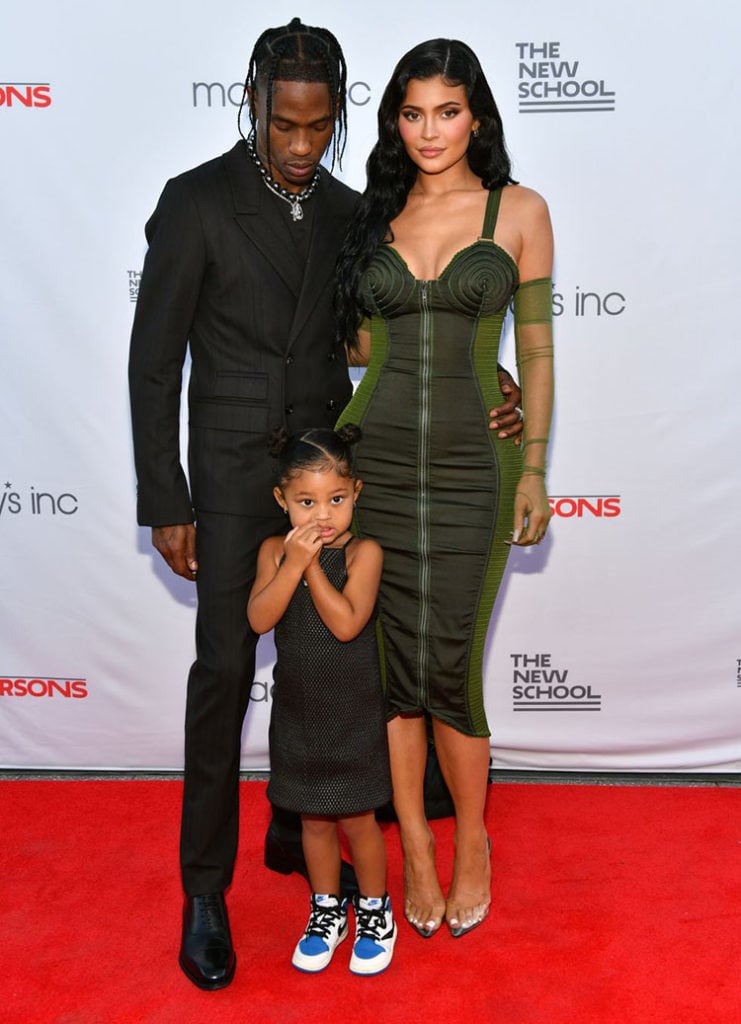 Kylie Jenner Wore Jean Paul Gaultier Haute Couture & Travis Scott Wore Bottega Veneta To The 2021 Parsons Benefit