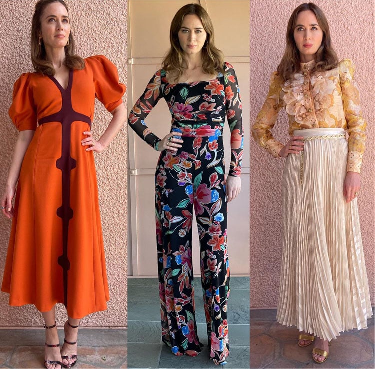 Emily Blunt's 'Jungle Cruise' Promo Tour Looks