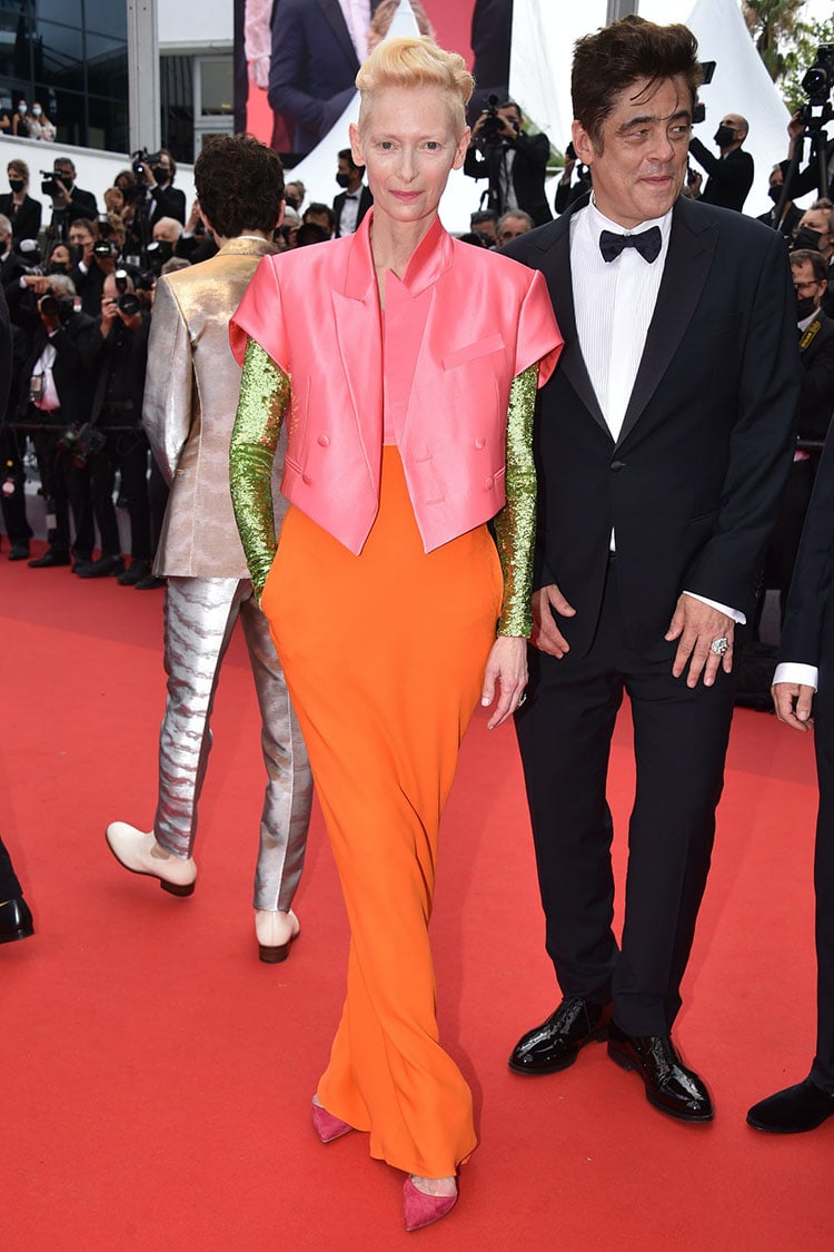 Tilda Swinton Wore Haider Ackermann To ‘The French Dispatch’ Cannes Film Festival Premiere