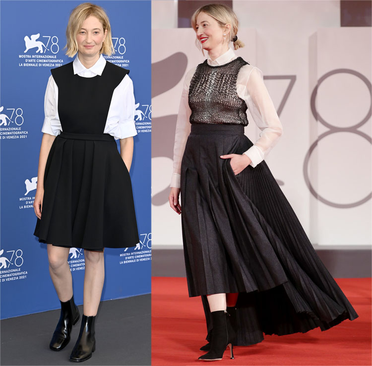 Alba Rohrwacher Wore Christian Dior & Christian Dior Haute Couture To ‘The Lost Daughter’ Venice Film Festival Photocall & Premiere