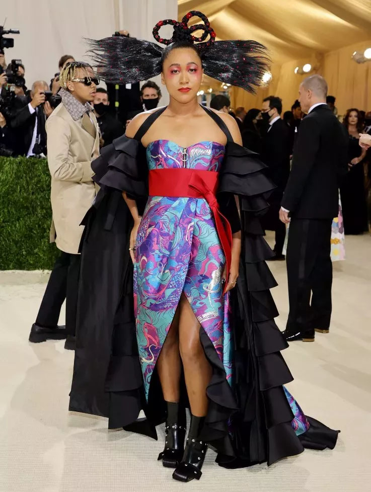 Naomi Osaka's Louis Vuitton Dress, Met Gala 2021