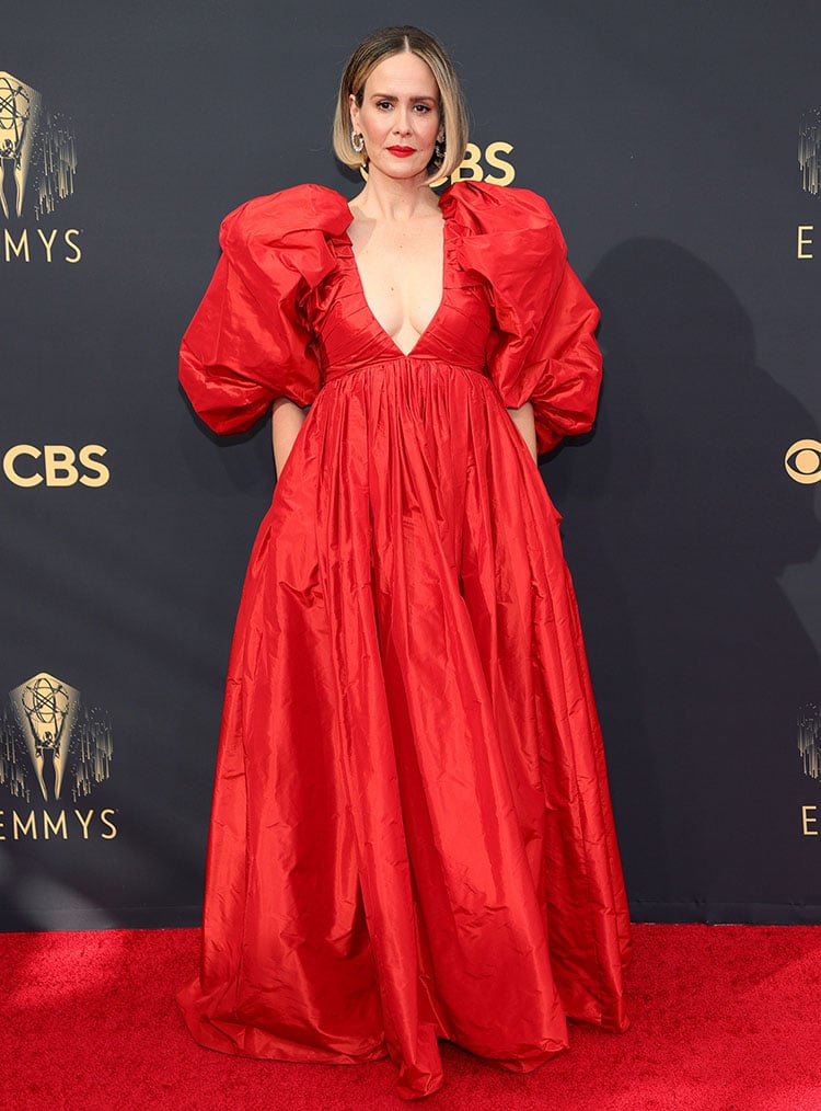 Sarah Paulson Wore Carolina Herrera To The 2021 Emmy Awards