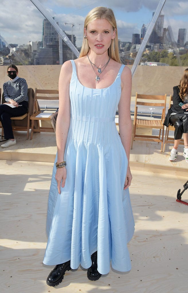 alexander mcqueen blue dress