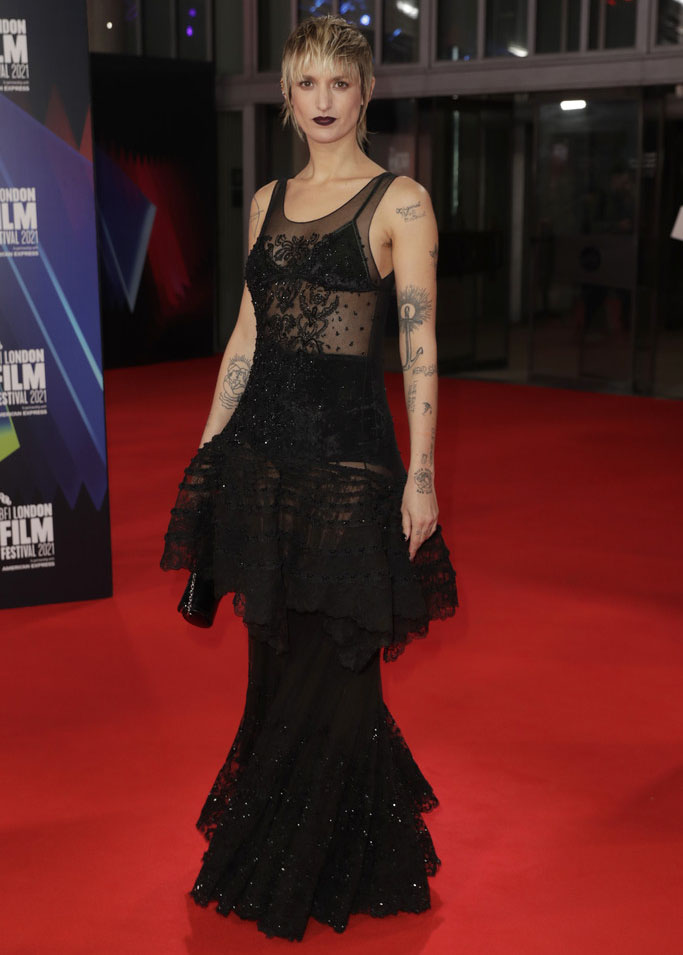 Agathe Rousselle Wore Louis Vuitton To The 'Titane' London Film Festival Premiere