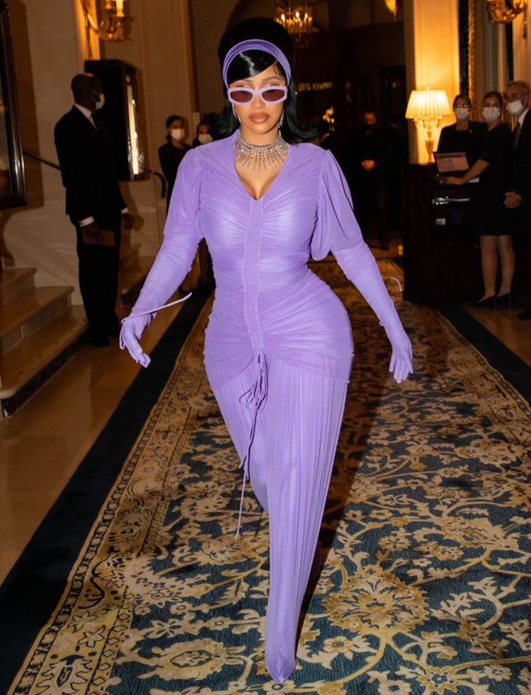 Cardi B Wore Richard Quinn To The Messika by Kate Moss High Jewellery Fashion Show
