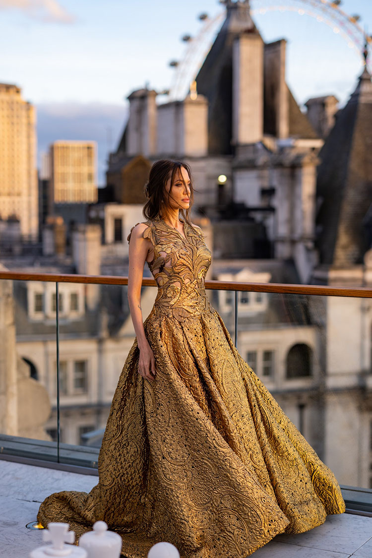 Angelina Jolie Wore Valentino Haute Couture For An ‘Eternals’ Photoshoot