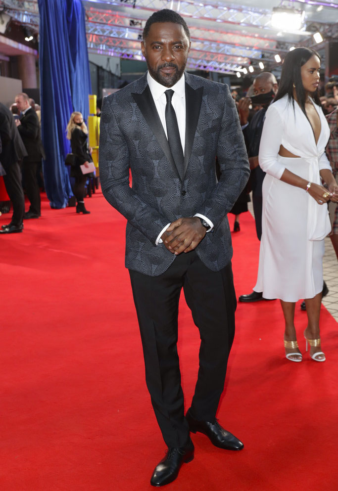Idris Elba in Ozwald Boateng  - 'The Harder They Fall' London Film Festival Premiere Menswear Roundup