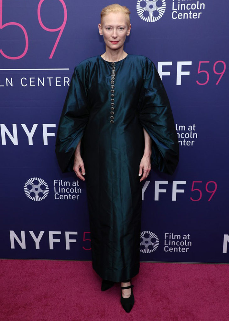 Tilda Swinton in Chanel Haute Couture - 'Parallel Mothers' New York Film Festival Premiere