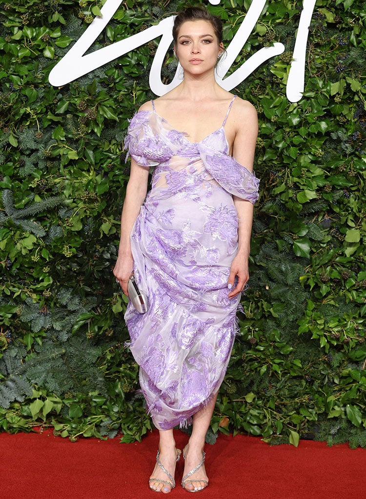 Sophie Cookson in yuhan wang The Fashion Awards 2021
