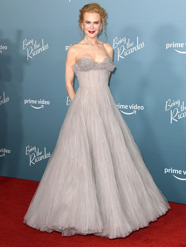 Nicole Kidman Wore Armani Prive To The 'Being The Ricardos' LA Premiere