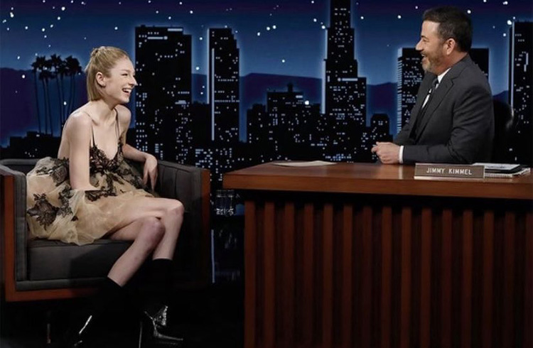 Hunter Schafer Wore Vera Wang On Jimmy Kimmel Live!