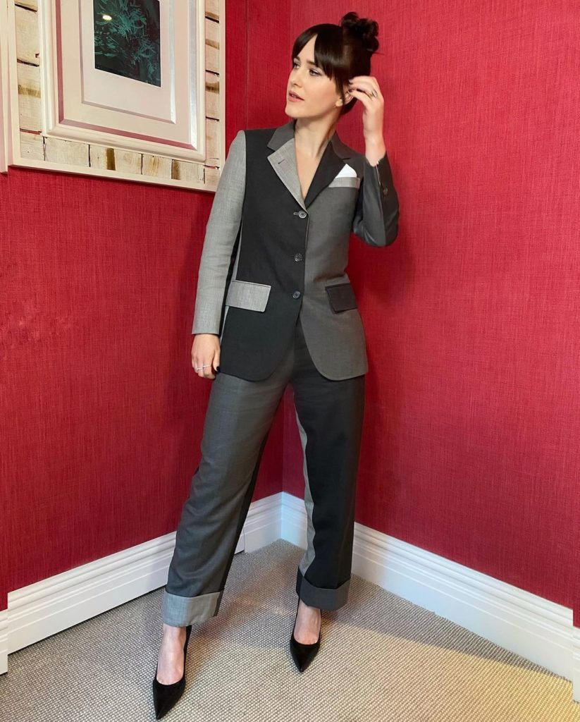Rachel Brosnahan Wore Thom Browne Promoting 'The Marvelous Mrs. Maisel'
