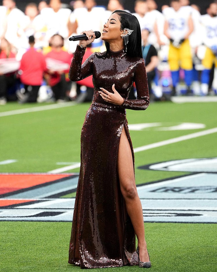 Jhené Aiko Sang 'America The Beautiful' In David Koma