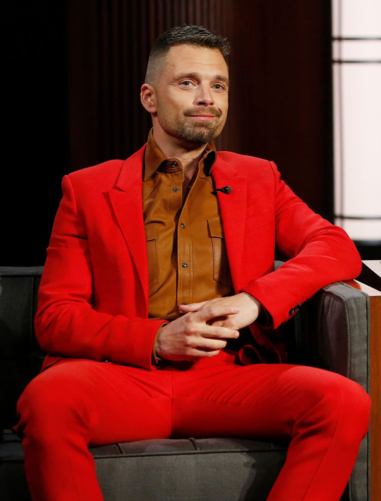 Sebastian Stan Wore Teddy Vonranson On Jimmy Kimmel Live!