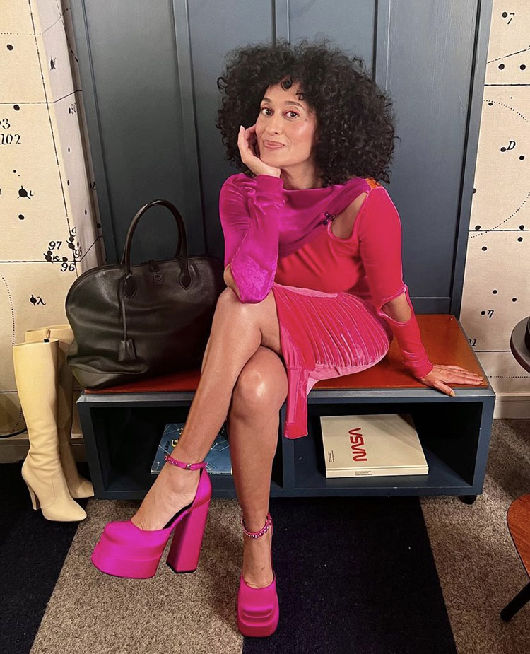 Tracee Ellis Ross Wore Preen by Thornton Bregazzi On The Tonight Show Starring Jimmy Fallon