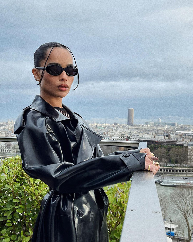 Zoe Kravtiz Wore Saint Laurent To 'The Batman' Paris Photocall 