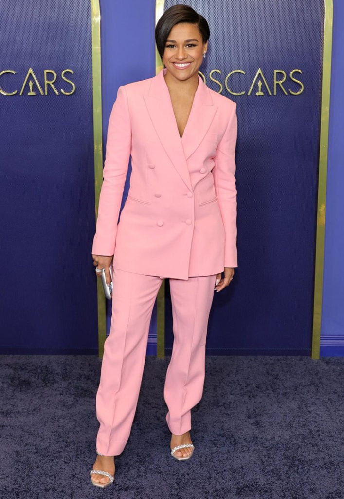 Ariana DeBose Wore BOSS pink suit The Hollywood Reporter’s Oscar Nominees Night