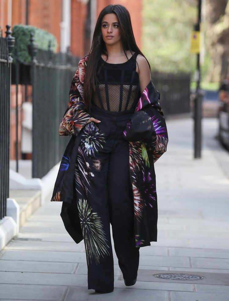 Camila Cabello Wore Dries Van Noten Promoting 'Bam Bam' In London