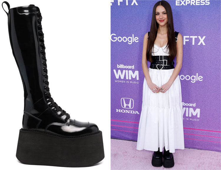 Olivia Rodrigo’s GCDS Lace-Up Platform Boots