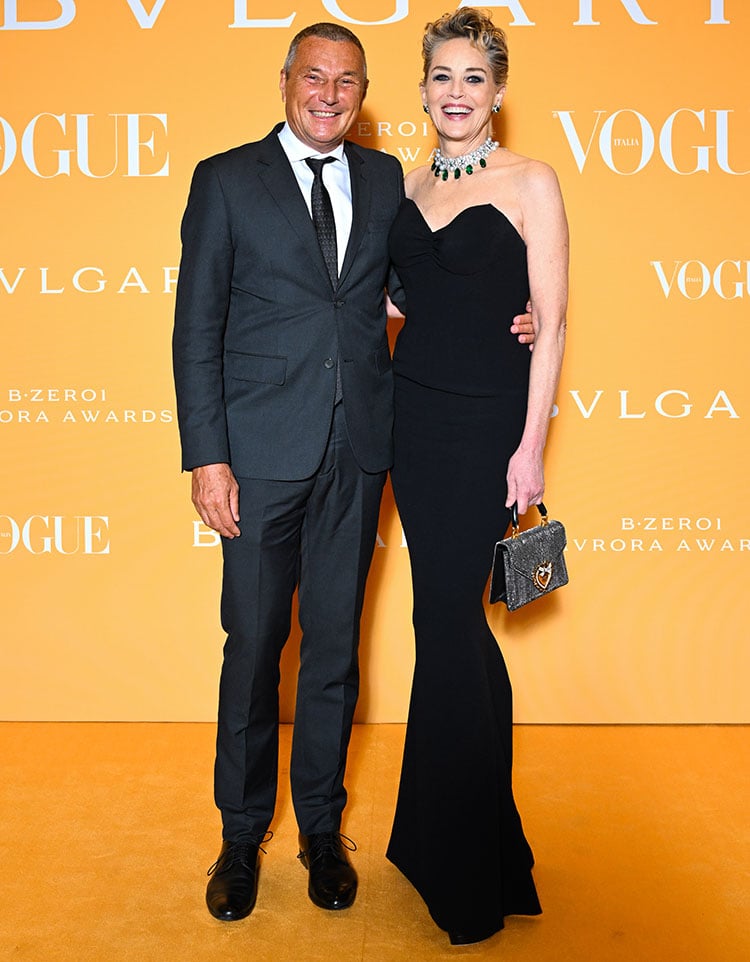 Sharon Stone Wore Dolce & Gabbana To The Bvlgari B.Zero1 Avrora Awards