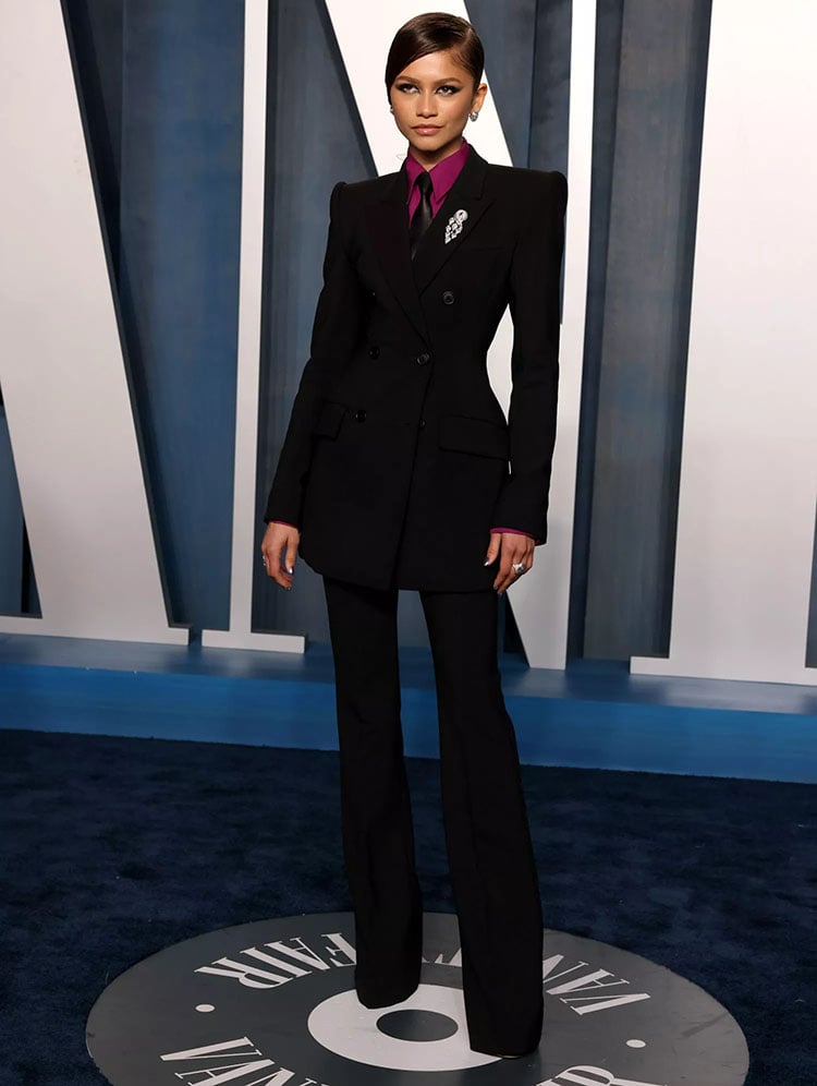 Zendaya Wore Sportmax To The 2022 Vanity Fair Oscar Party - Red