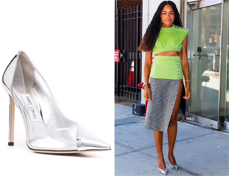 Naomie Harris’ Jimmy Choo Cass Metallic Pumps