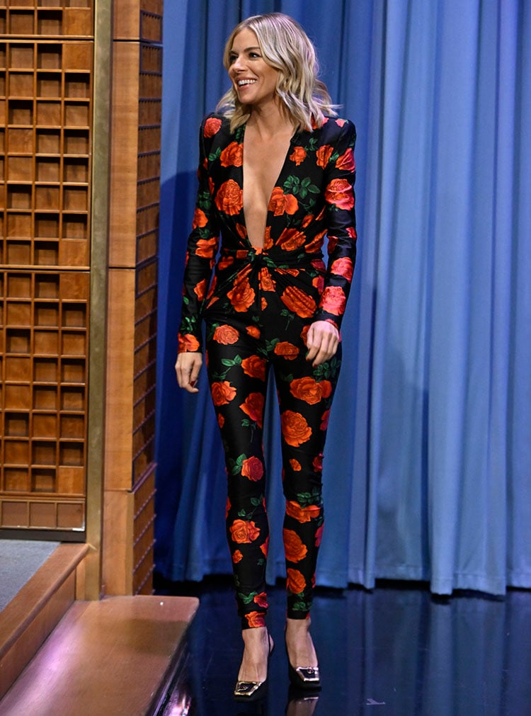 Sienna Miller Wore Saint Laurent On The Tonight Show Starring Jimmy Fallon