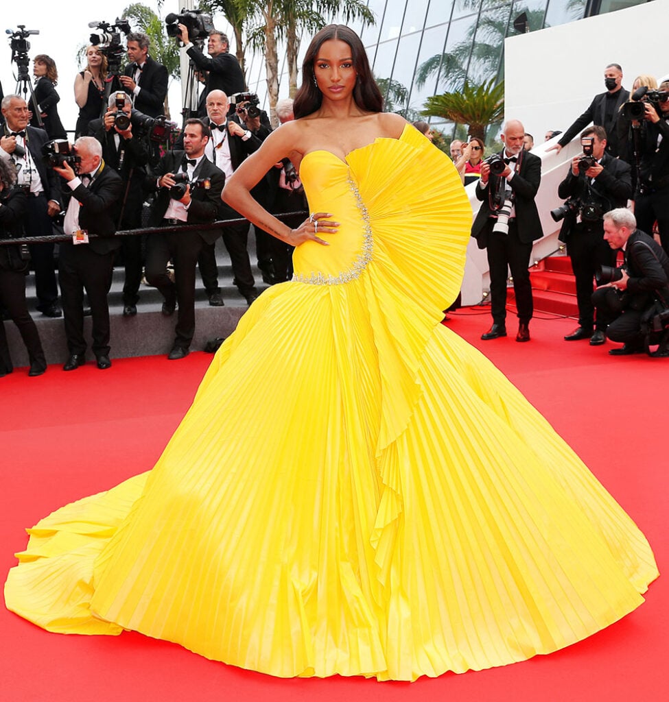 Jasmine Tookes in Tony Ward Couture 'Top Gun: Maverick' Cannes Film Festival Premiere 
