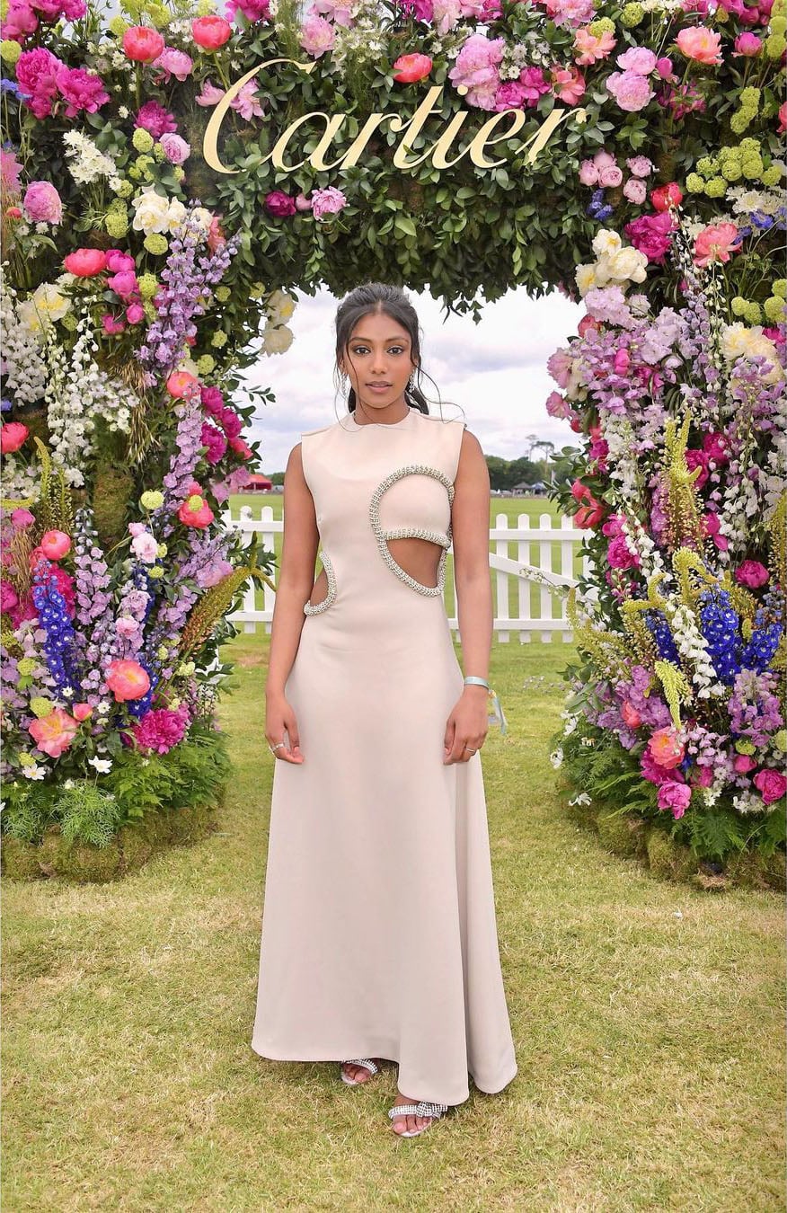 Charithra Chandran Wore Jonathan Simkhai To The Cartier Queen’s Cup Polo 2022
