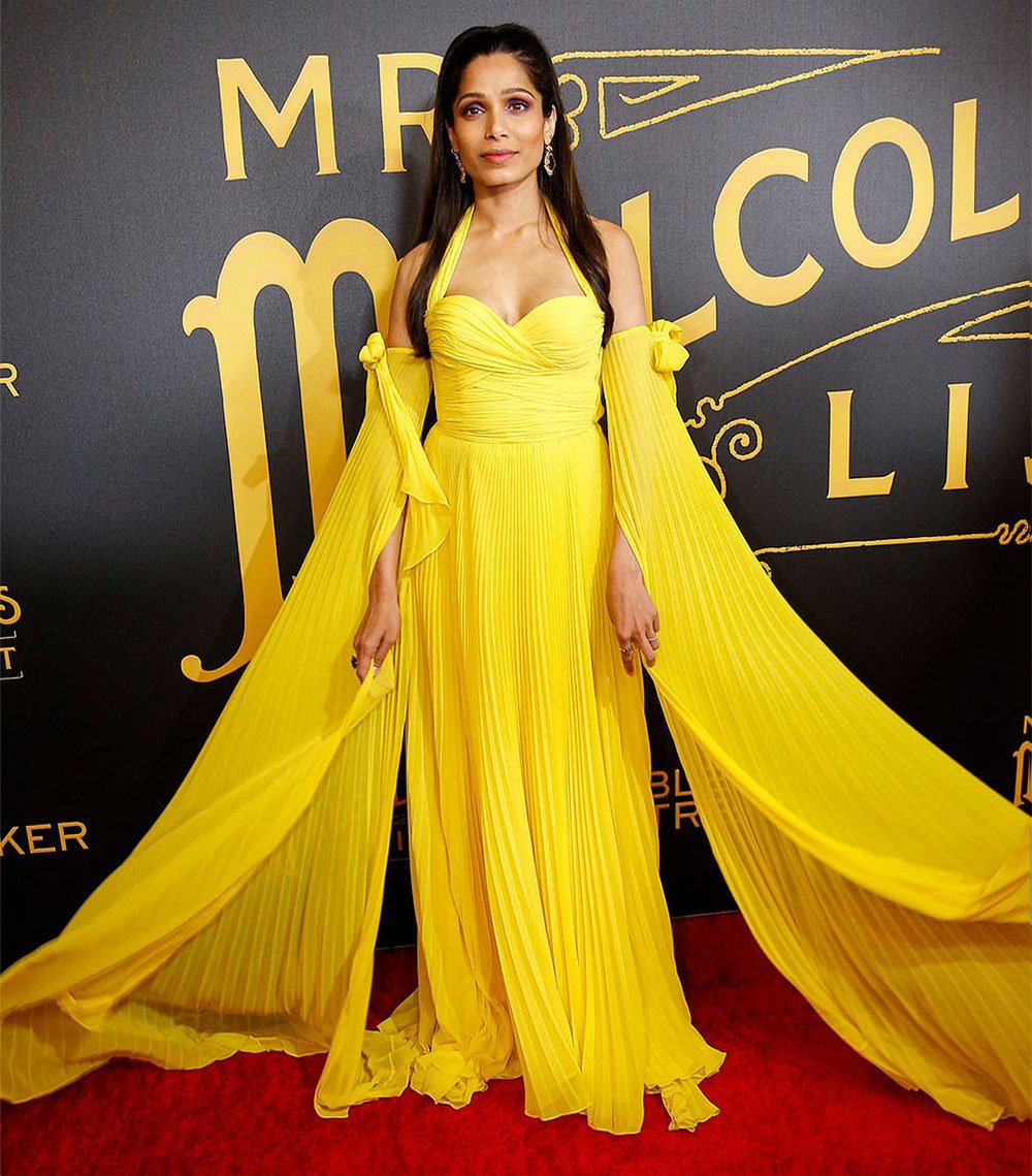 Freida Pinto Wore Naeem Khan To ‘Mr. Malcom’s List’ New York Premiere