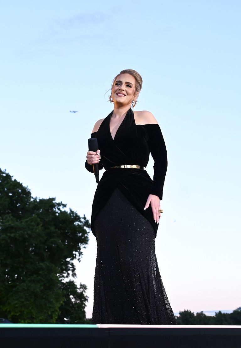 Adele Wore Schiaparelli Haute Couture & Louis Vuitton Performing At BST  Hyde Park