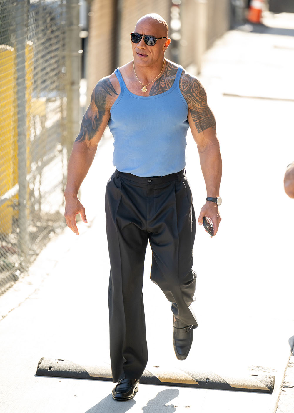 Dwyane Johnson Wore Dolce & Gabbana On Jimmy Kimmel Live