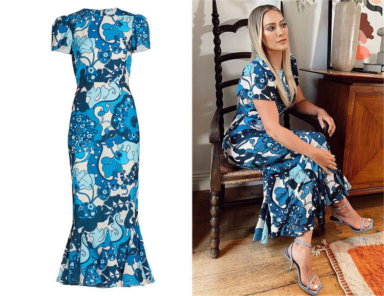 Hilary Duff’s Rhode Lulani Abstract-Print Maxi Dress