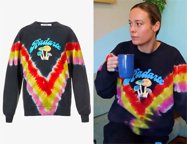 Brie Larson’s Radarte Cotton Print Jersey Sweatshirt