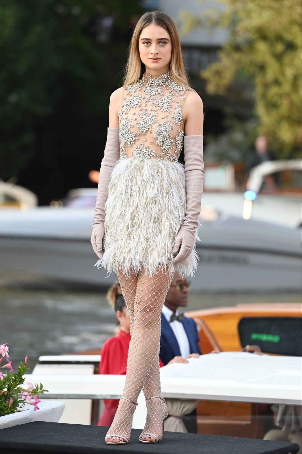 Raffey Cassidy Wore Valentino Haute Couture To The ‘White Noise’ Venice Film Festival Premiere