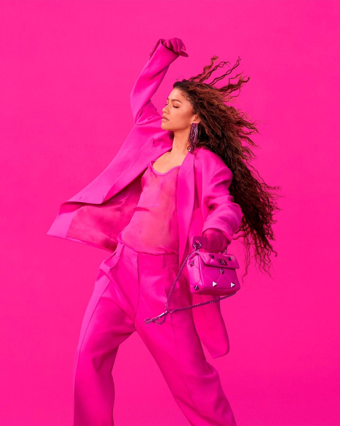 Zendaya & Lewis Hamilton Star In The Valentino PINK PP Fall 2022 Ad Campaign