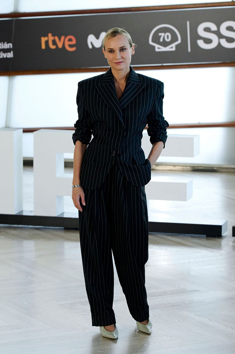 Diane Kruger Wore Alexandre Vauthier To The ‘Marlowe’ San Sebastian Film Festival Photocall