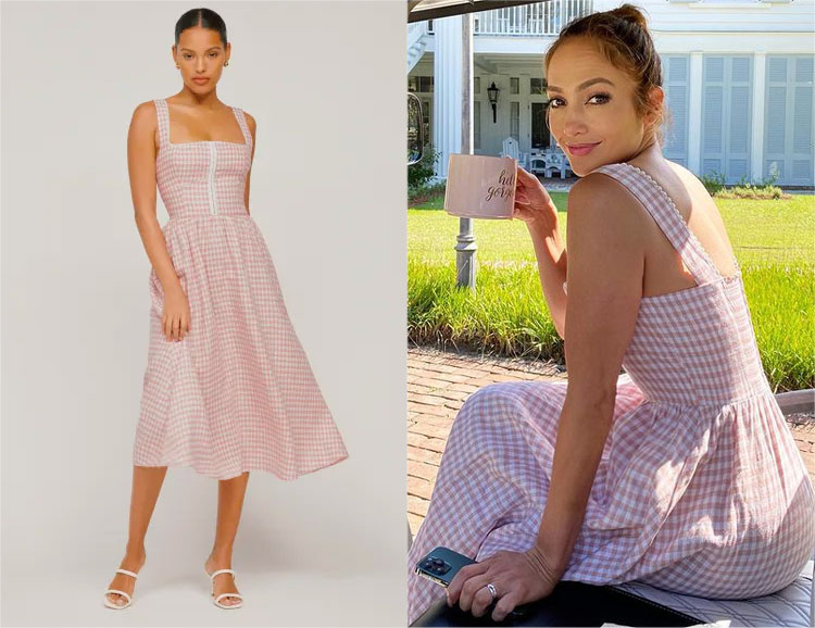 Jennifer Lopez’s Reformation Tagliatelle Lined Dress